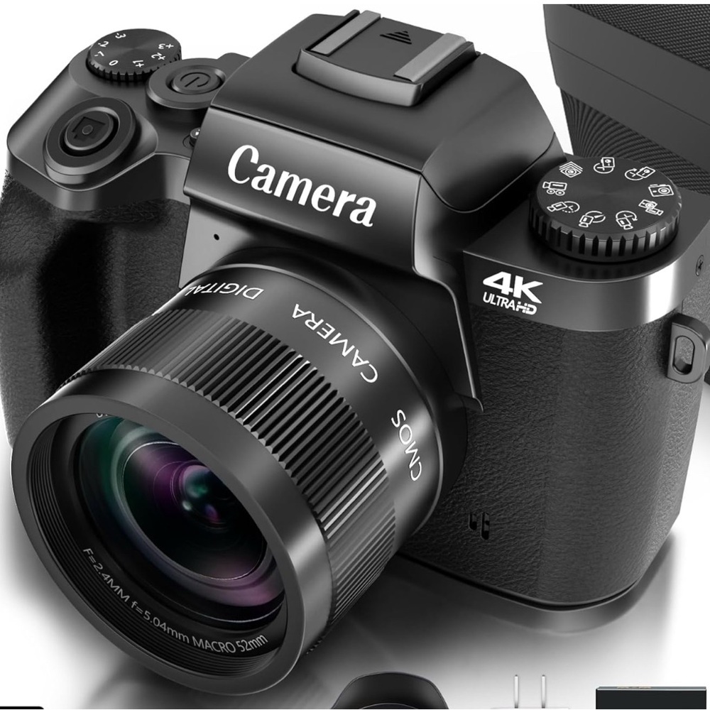 NEW Black 4K & 64 MP digital camera 📸